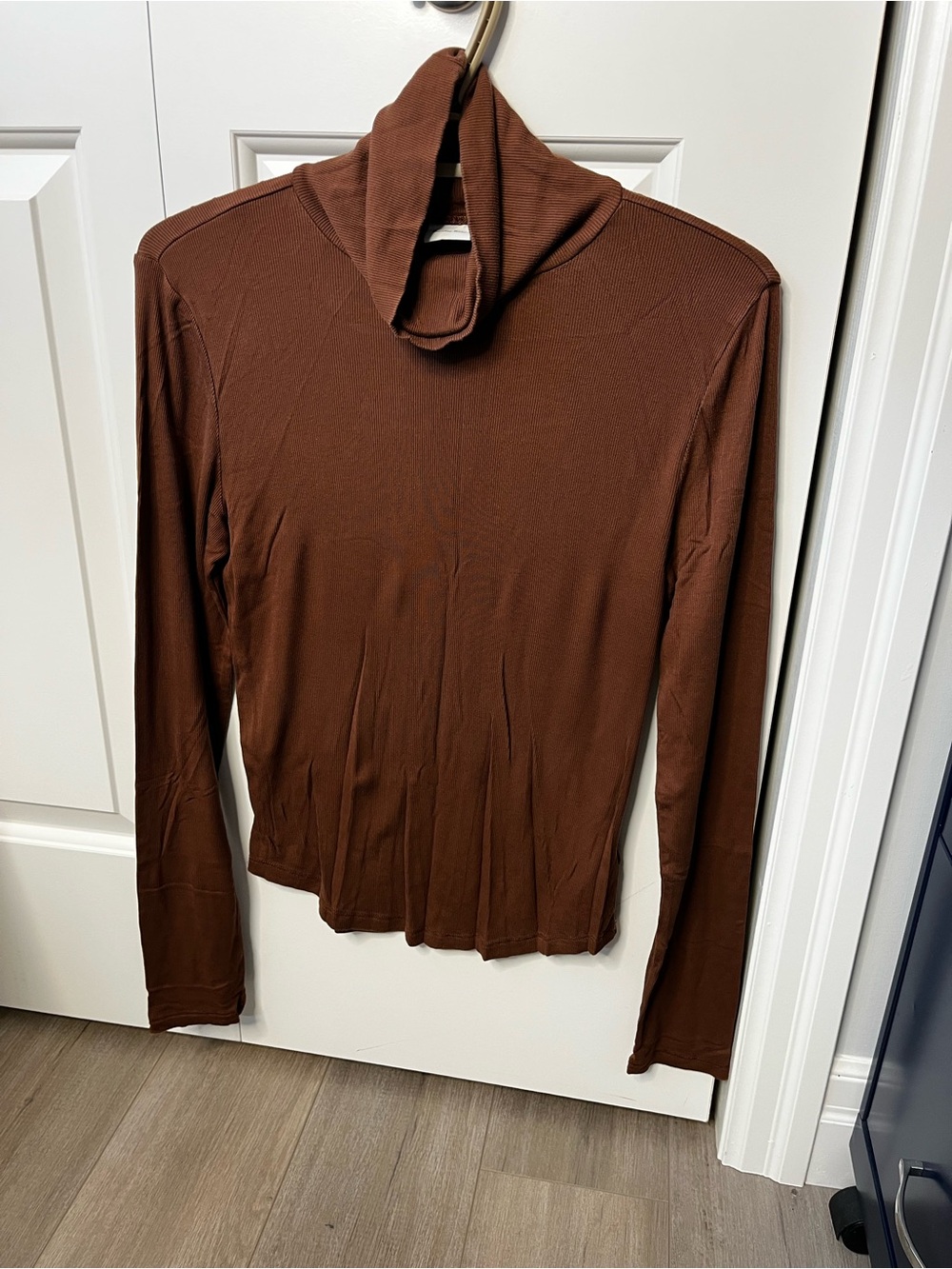 Stretchy ribbed Long Sleeve Turtleneck Top